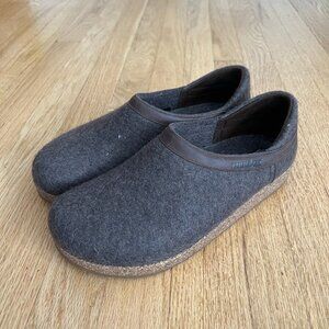 Haflinger GZH Brown Wool Comfort Clogs EU Size 42 US Size Men's 9/Women's 11